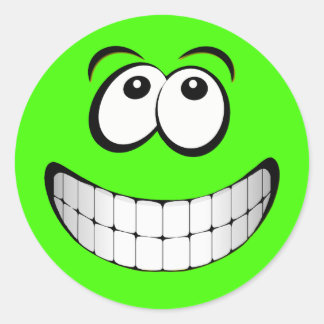 Adesivo Redondo Olhos Loucos Verdes