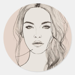 Adesivo Redondo Olhos Mesmerizantes, Lábios Lindos!!