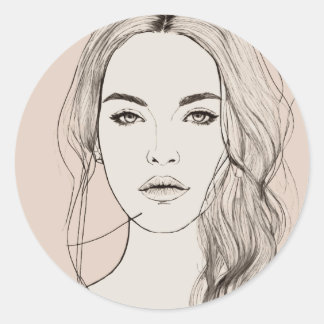 Adesivo Redondo Olhos Mesmerizantes, Lábios Lindos!!