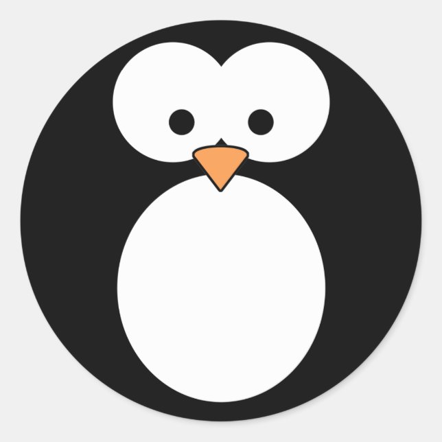 Adesivo Redondo Olhos Pinguins (Frente)