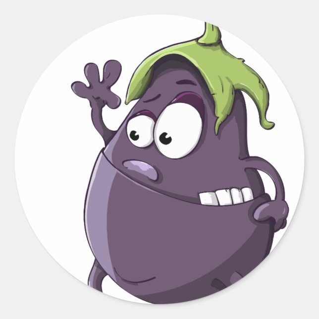 Adesivo Redondo Olhos roxos de berço (Frente)