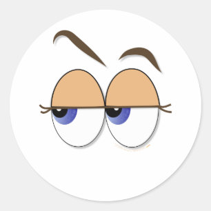 Adesivo Redondo Olhos Suspeitos Sideways Glance Eyebolas
