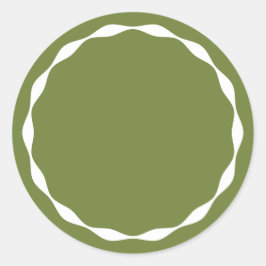 Adesivo Redondo Olive Green Blank Circle Custom Spice Sticker