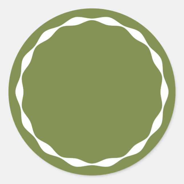 Adesivo Redondo Olive Green Blank Circle Custom Spice Sticker (Frente)