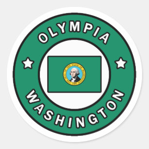 Adesivo Redondo Olympia Washington