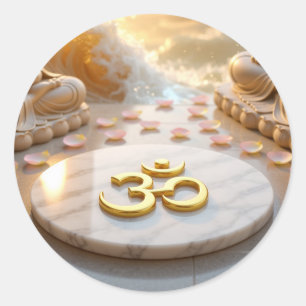 ADESIVO REDONDO OM - AUM - BUDISMO ZEN