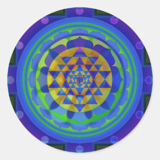 Adesivo Redondo Om (AUM) Yantra mandala