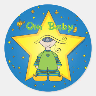 Adesivo Redondo Om Baby Small Sticker