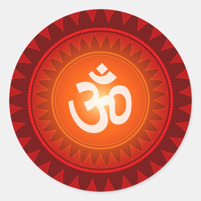 Adesivo Redondo Om Design (Frente)