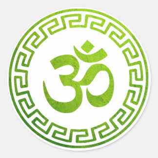 Adesivo Redondo Om Hindu, Símbolo Om, Logotipo Om, Aum