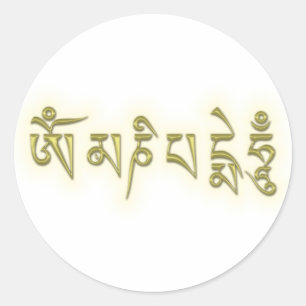 Adesivo Redondo Om Mani Padme Hum