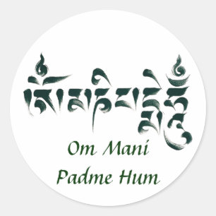 Adesivo Redondo Om Mani Padme Hum III