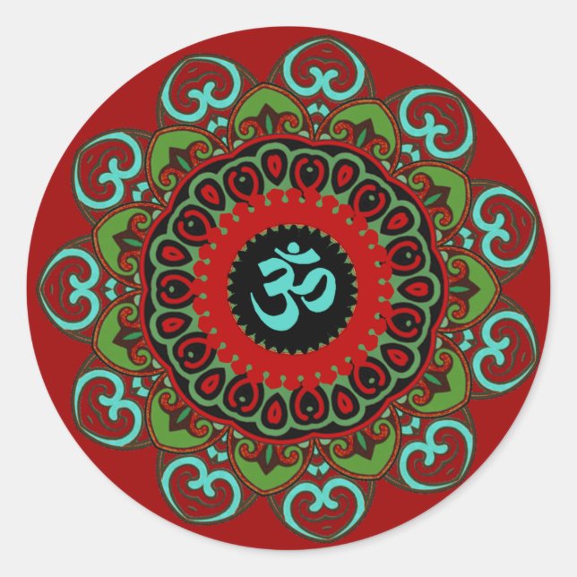 Adesivo Redondo Om of Chaos Sticker (Frente)