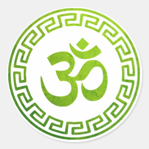 Adesivo Redondo Om, Om Hindu, Símbolo Om, Logotipo Om, Aum