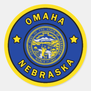Adesivo Redondo Omaha Nebraska