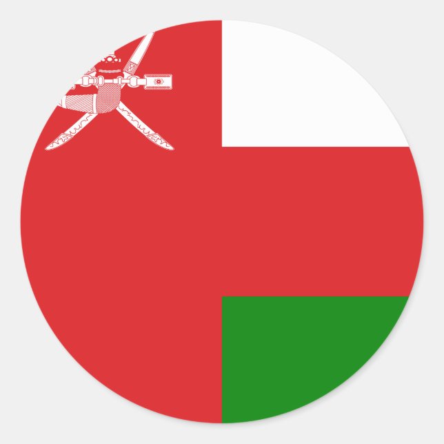 Adesivo Redondo Oman Flag (Frente)
