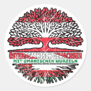 Adesivo Redondo Oman Omanisch Österreichisch Österreich Baum