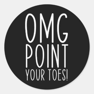 Adesivo Redondo Omg aponte seus dedos dançando Excelente Professor
