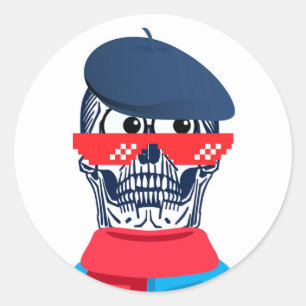 ADESIVO REDONDO OMG CALAVERA