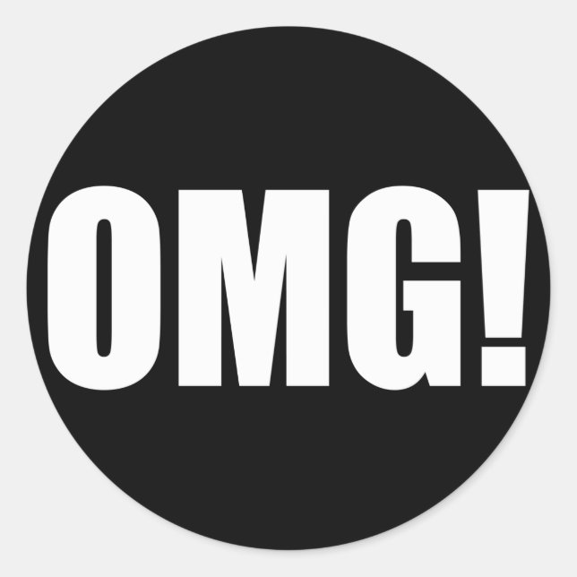 Adesivo Redondo OMG! (escura) (Frente)