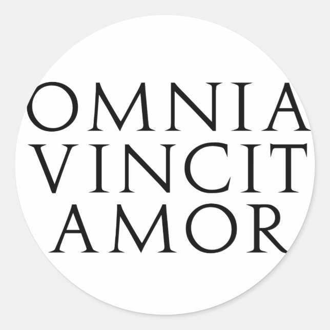 Adesivo Redondo Omnia Vincit Amor (Frente)