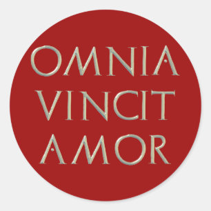 Adesivo Redondo Omnia Vincit Amor Stickers