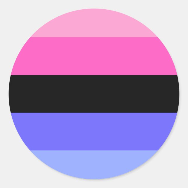 Adesivo Redondo Omnisexual Pride Flag  (Frente)