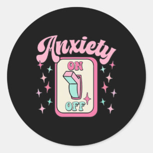 Adesivo Redondo On Off (Desativado) Switch Divertido Mental Health