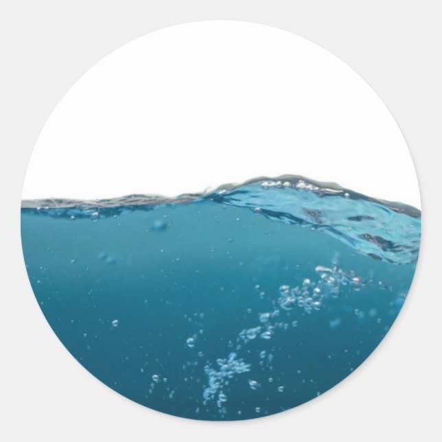 Adesivo Redondo Onda Azul Limpa legal (Frente)