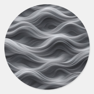 Adesivo Redondo Onda Negra