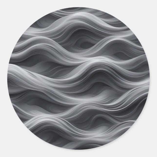 Adesivo Redondo Onda Negra (Frente)