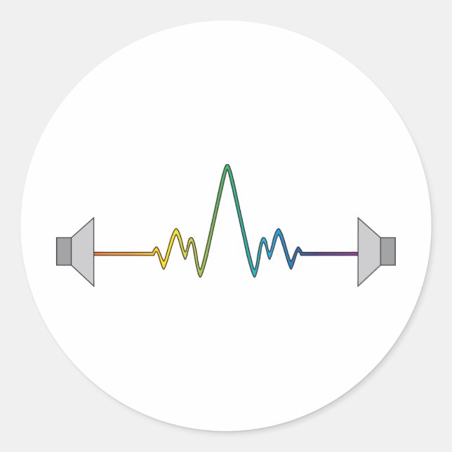 Adesivo Redondo Onda Sonora (Frente)
