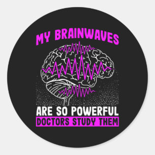 Adesivo Redondo Ondas Cerebrais São Médicos Tão Poderosos Estudam 