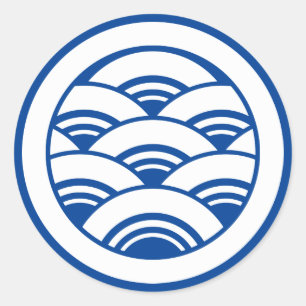 Adesivo Redondo Ondas sobrepostas em círculo