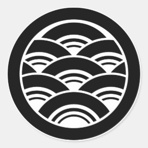 Adesivo Redondo Ondas sobrepostas em círculo