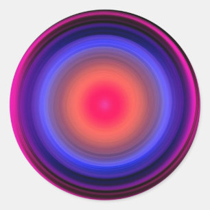 Adesivo Redondo Ondas Sonoras Ciclicam Voz Ativando Víblias Líquid