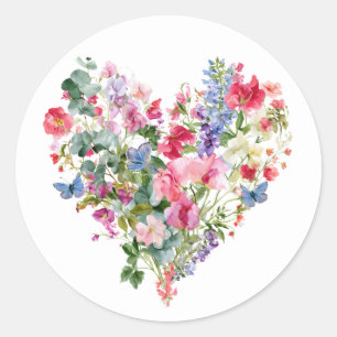 Adesivo Redondo Onde as Flores Silvestres Crescem Obrigado