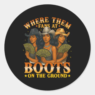 Adesivo Redondo Onde Eles Ventilam No Arranque No Chão Negro