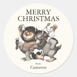 Adesivo Redondo Onde estão as coisas selvagens | Feliz Natal