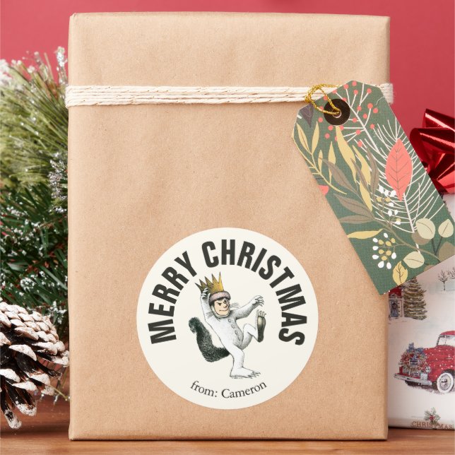 Adesivo Redondo Onde estão as coisas selvagens | Feliz Natal (Feriado)