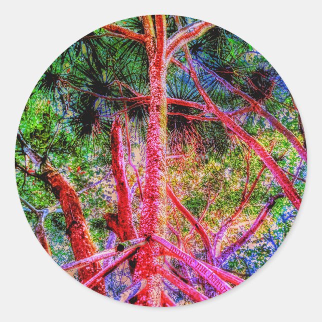 Adesivo Redondo Onde o Hala cresce, Sticker (Frente)