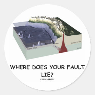 Adesivo Redondo Onde sua falha se encontra? (Humor da geologia)