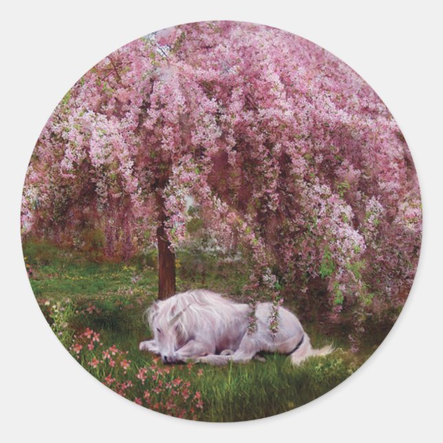 Adesivo Redondo Onde Unicorns Dream Sticker (Frente)