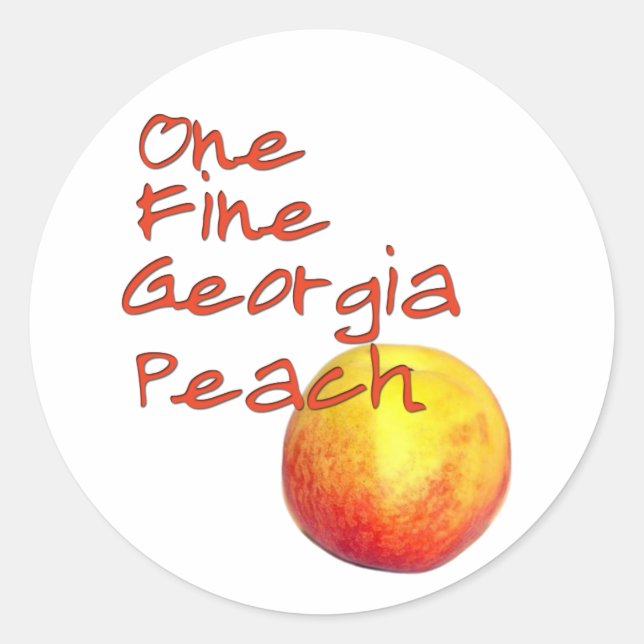 Adesivo Redondo One Fine Georgia Peach (Frente)