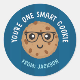 Adesivo Redondo One Smart Cookie Valentine's Day Sticker