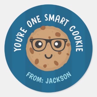 Adesivo Redondo One Smart Cookie Valentine's Day Sticker