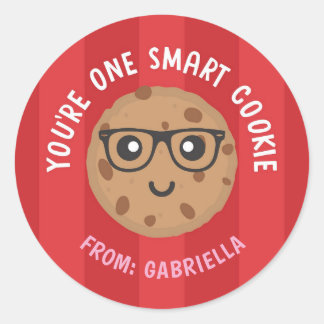 Adesivo Redondo One Smart Cookie Valentine's Day Sticker