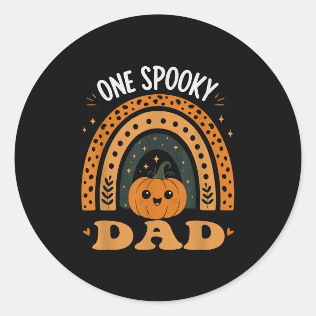 Adesivo Redondo One Soky Dad Dad Matching Family Halloween Costume (Frente)