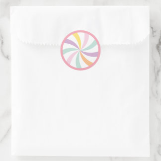 Adesivo Redondo One Sweet First Birthday favor bag Sticker 