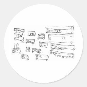 Adesivo Redondo Ônibus